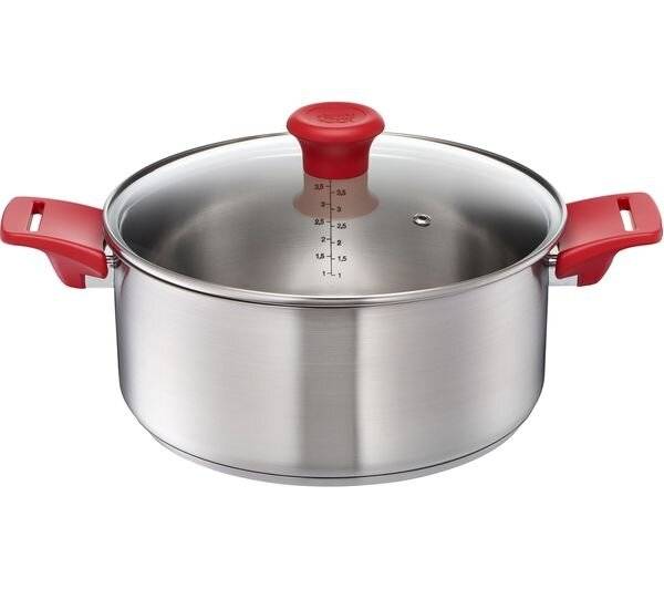 Tefal Jamie Oliver 5pcs H801S514 Non-stick Induction Pan Set - Red