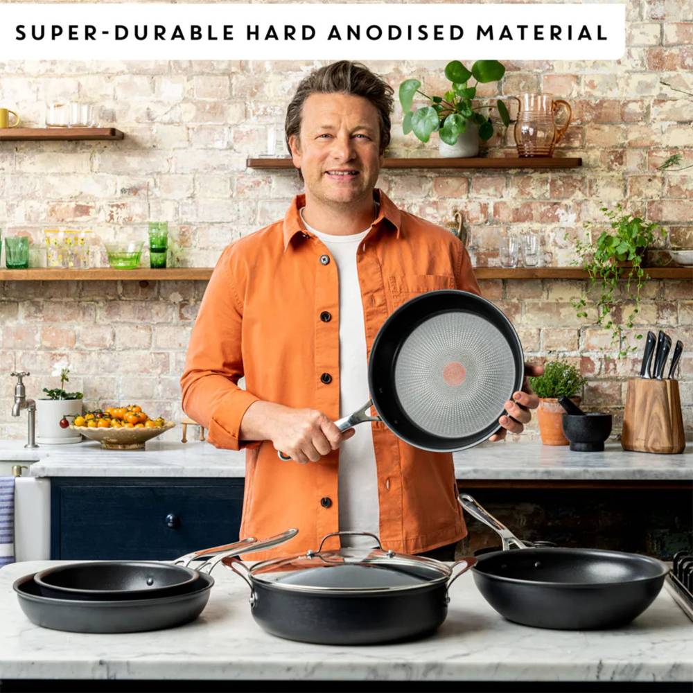 Tefal Jamie Oliver Cook's Direct 5 Piece Induction Non-Stick Pan Set