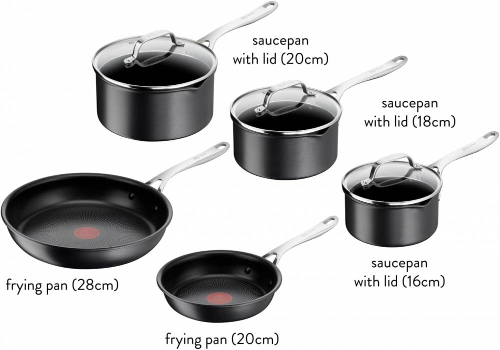 Tefal Jamie Oliver Cook's Direct 5 Piece Induction Non-Stick Pan Set