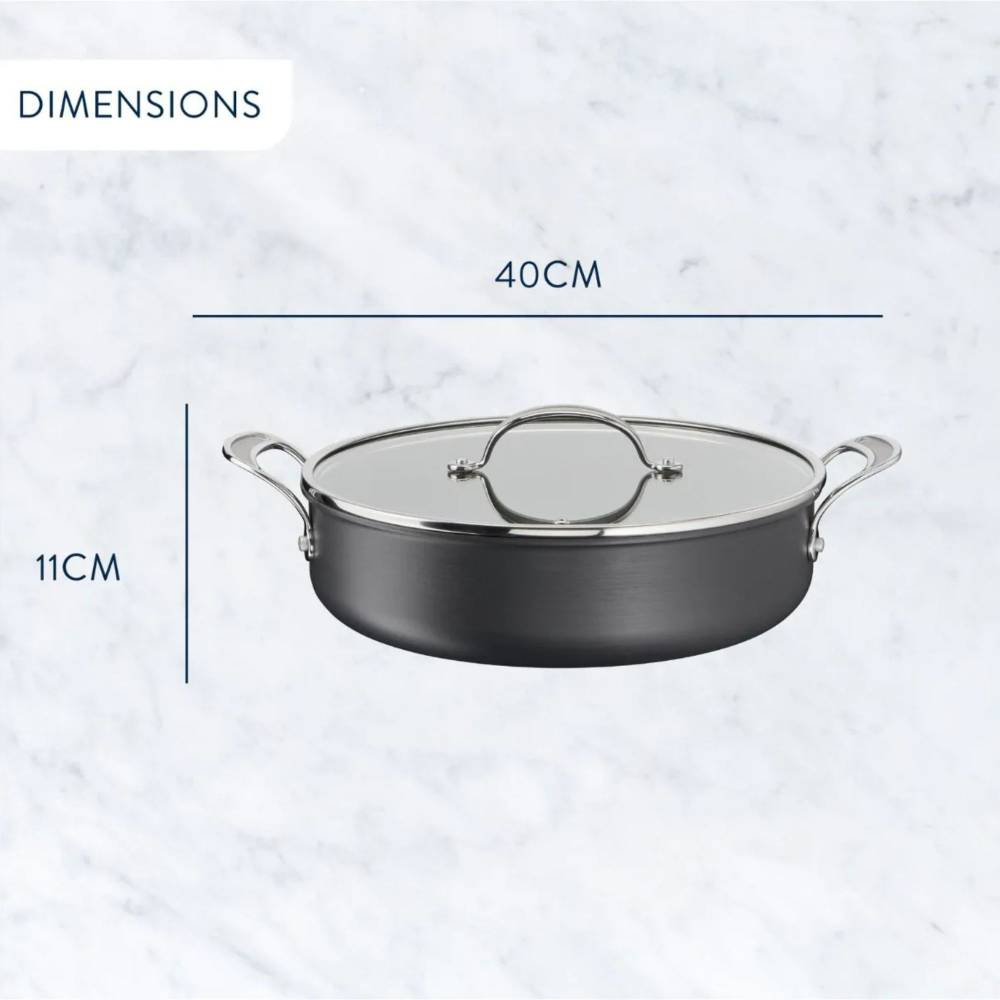 Tefal JO Cook's Classics Hard Anodized Induction Pot, 30 cm, 5.4L