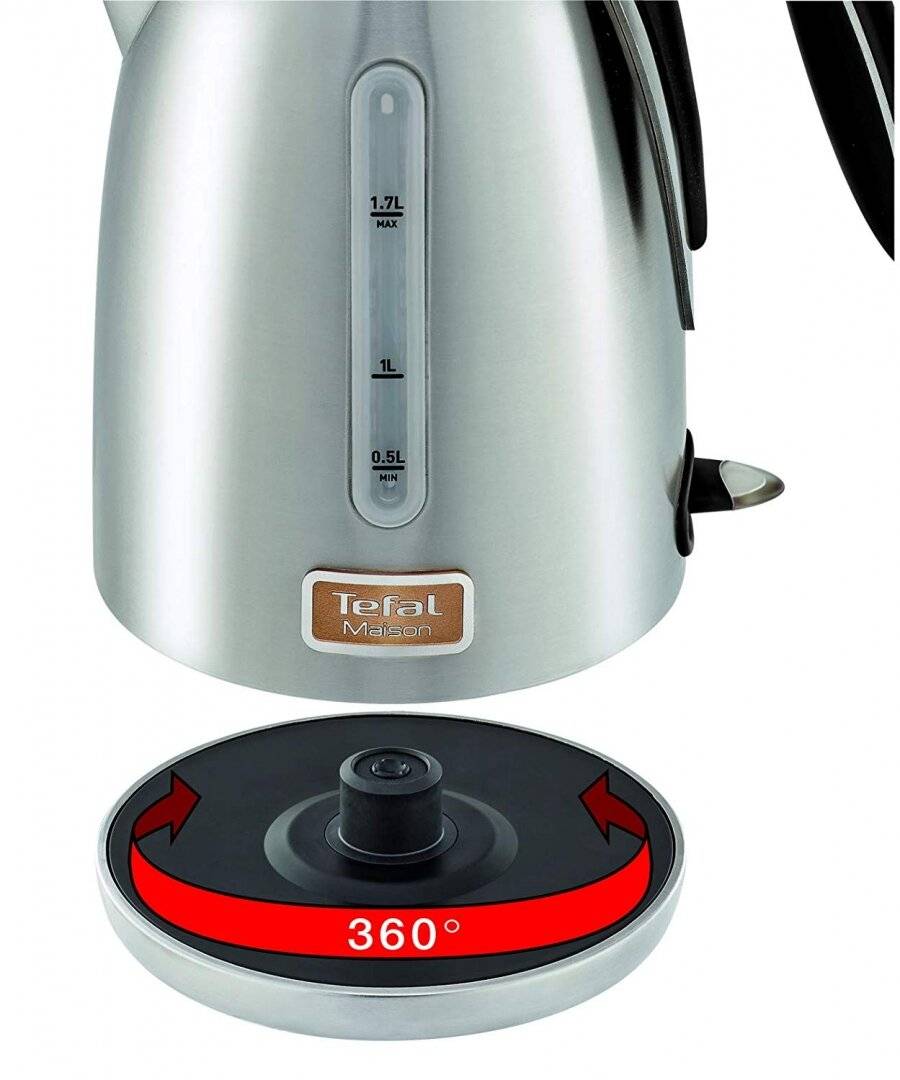 Tefal Maison 3KW Anti-Scale Cordless Kettle, 1.7 L - Chalk Board Black