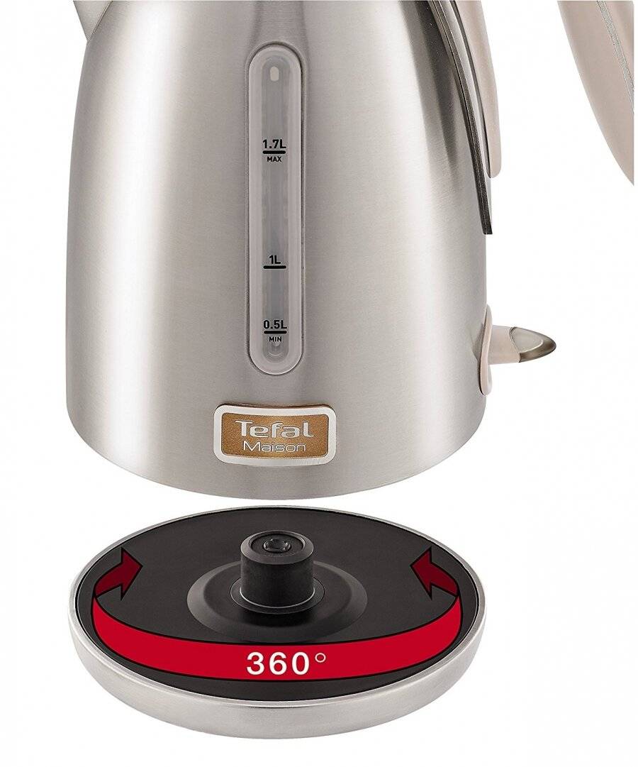 Tefal Maison 3KW Anti-Scale Cordless Kettle, 1.7 L - Oatmeal Grey