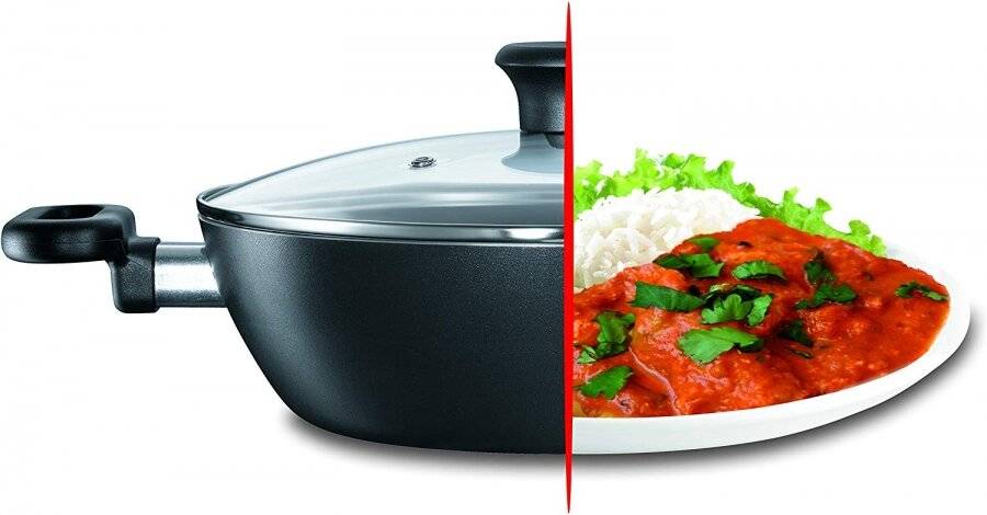 Tefal Nonstick Kadai  Madras Collection, Aluminium, Black, 30 cm