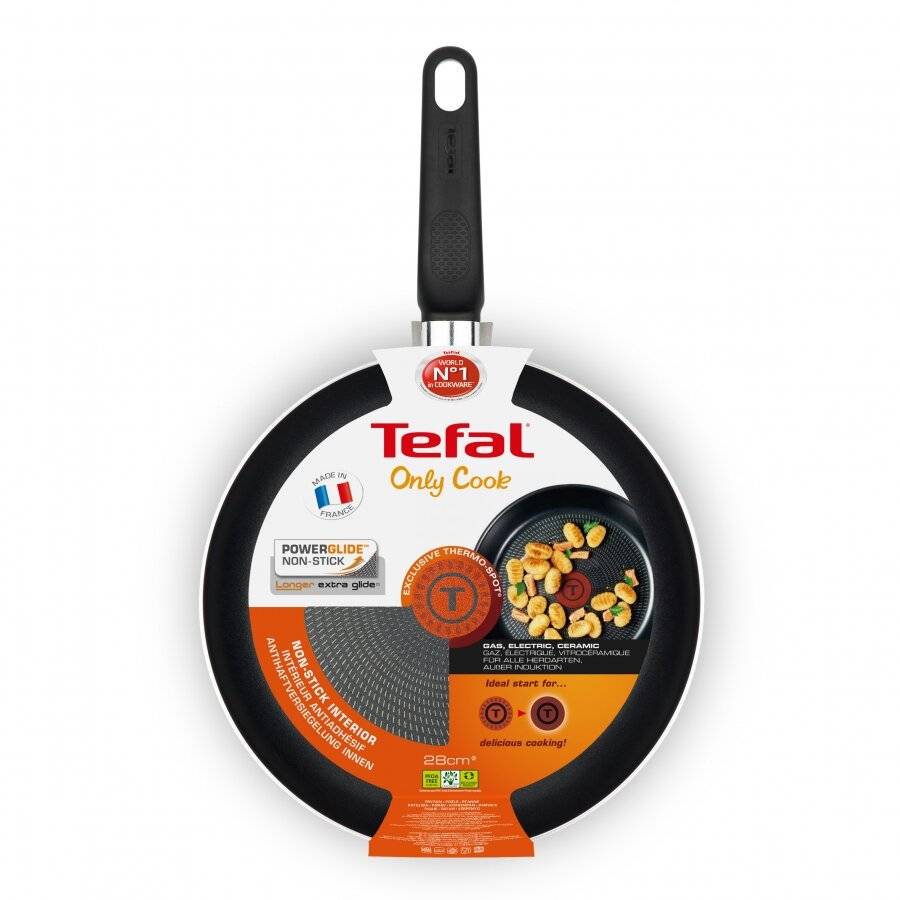 Tefal Only Cook Powerglide Nonstic ,Thermo-spot Frying Pan - 28 cm