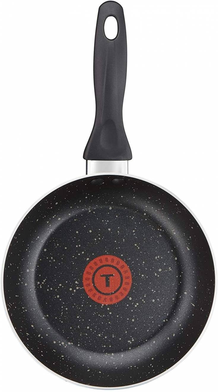 Tefal origins Nonstick Stone effect 5pc Pots and Pans Set - Black