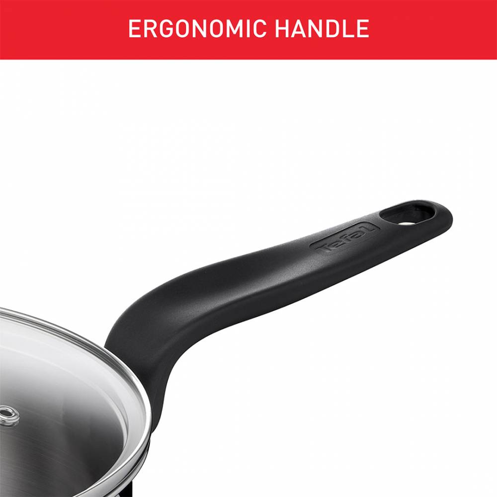 Tefal Primary Stainless Steel 3 pcs Induction Saucepan Set