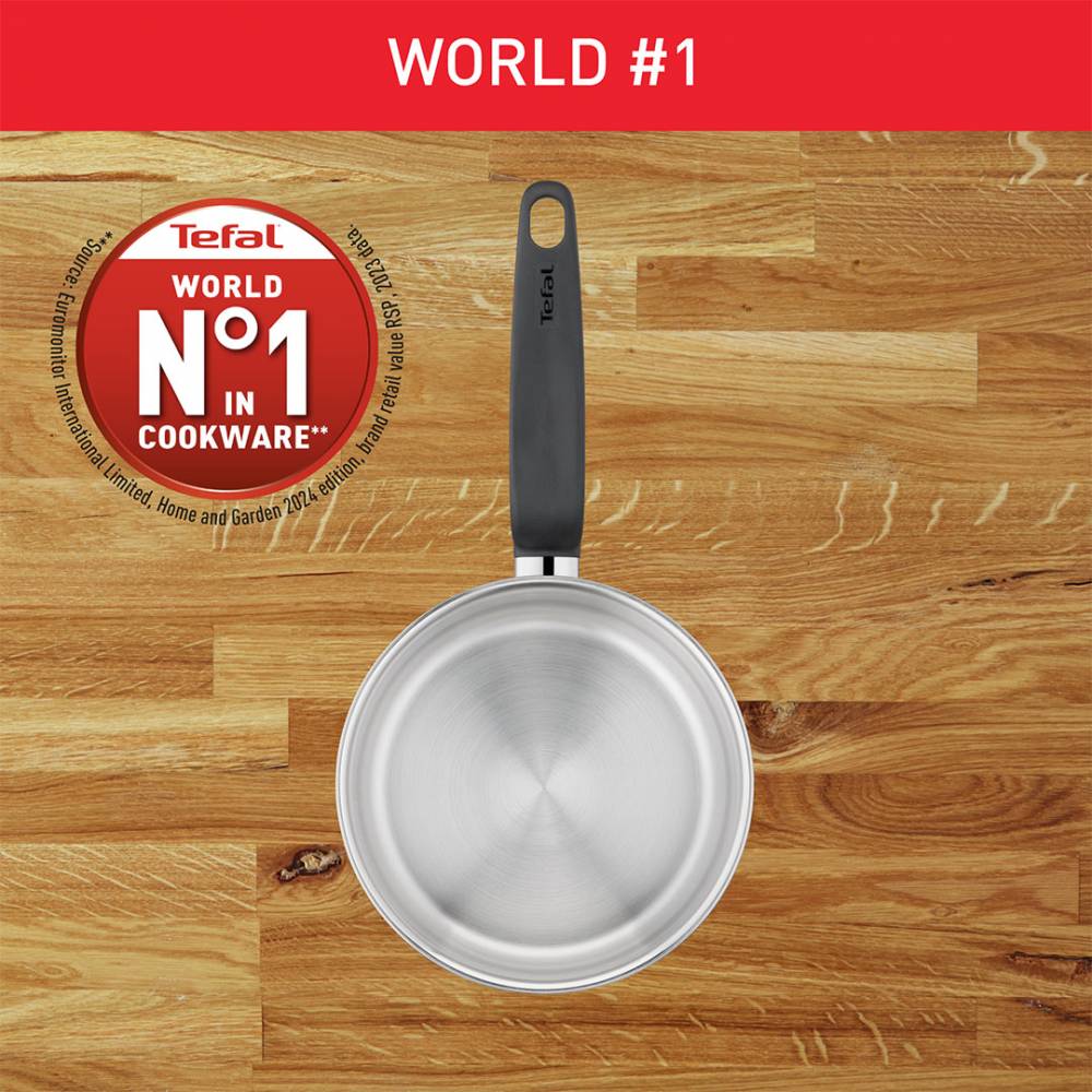 Tefal Primary Stainless Steel 3 pcs Induction Saucepan Set