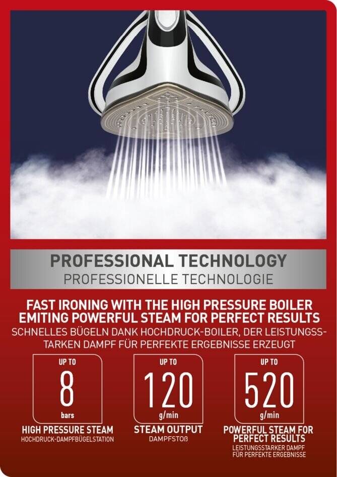 Tefal Pro Express Ultimate GV9550 High Pressure Steam Generator Iron