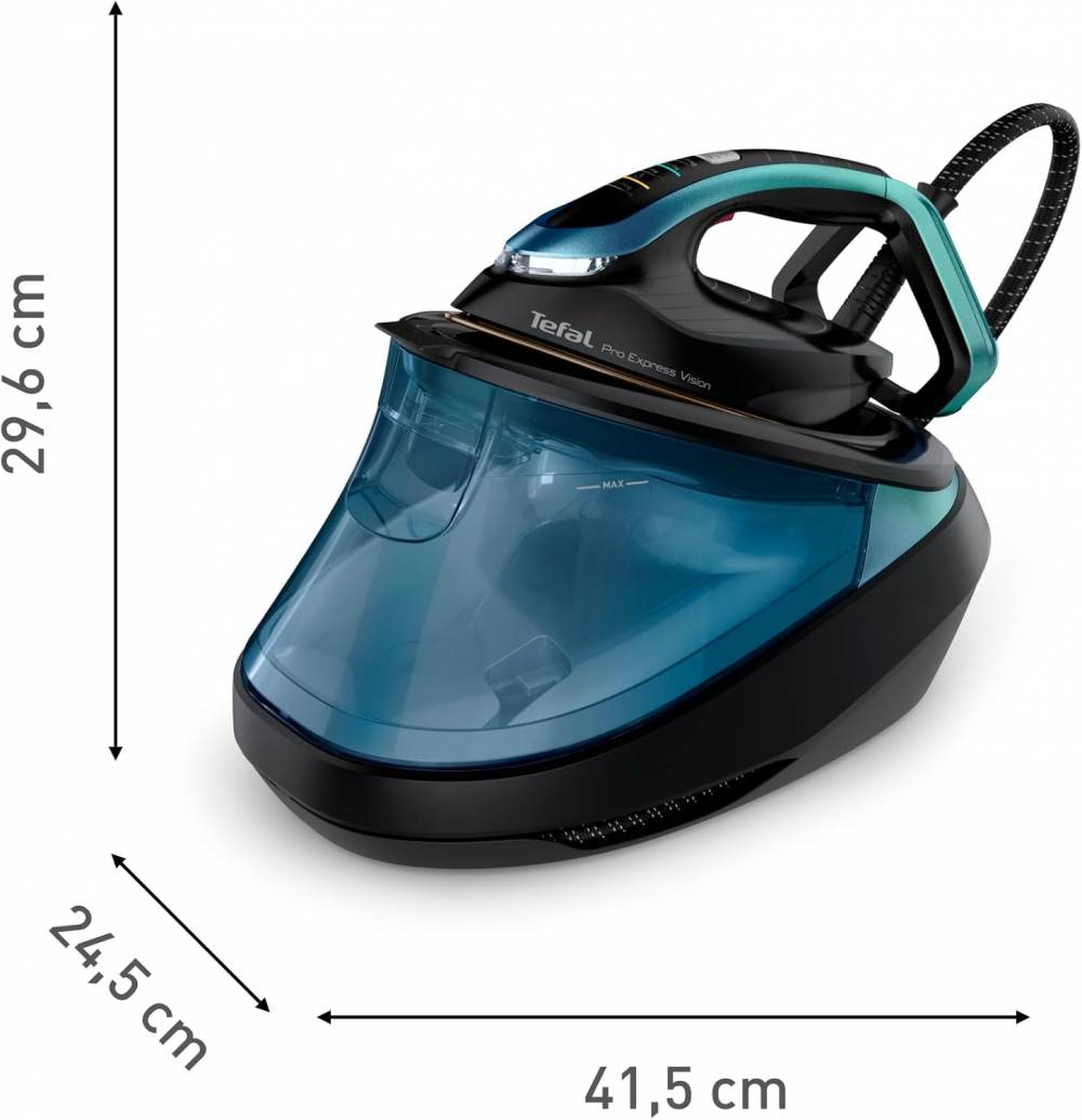 Tefal  Pro Express Vision Anti-Scale Steam Generator Iron, Alpine Blue