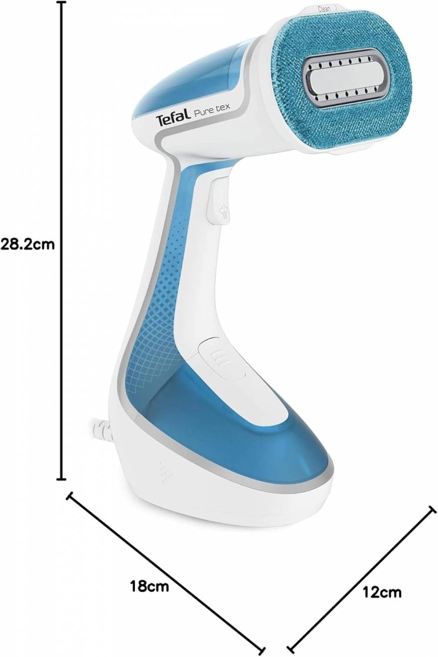 Tefal Pure Tex 4-in-1 DT9530G0 Handheld Garment Steamer, 1700 W, Blue