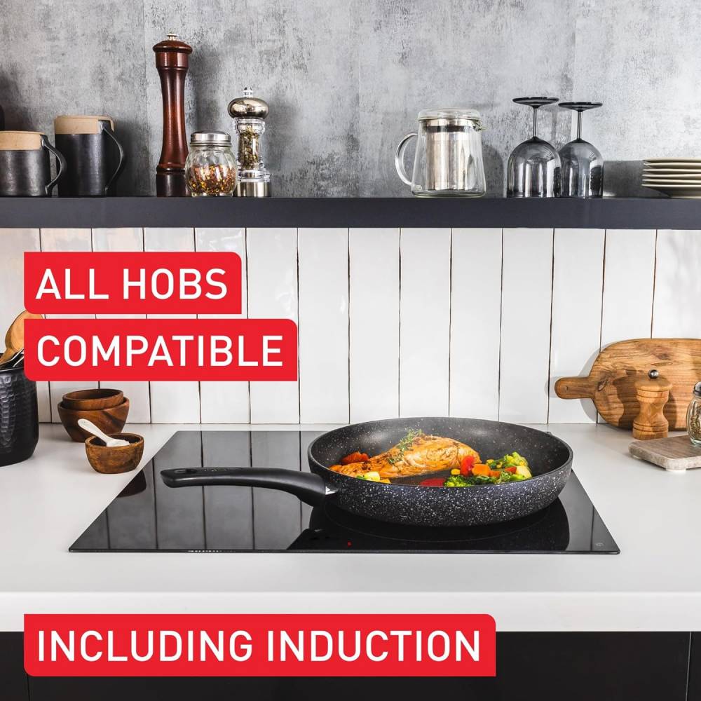 Tefal Titanium Stone E105S345 Induction Non-Stick 3pc Cookware Set