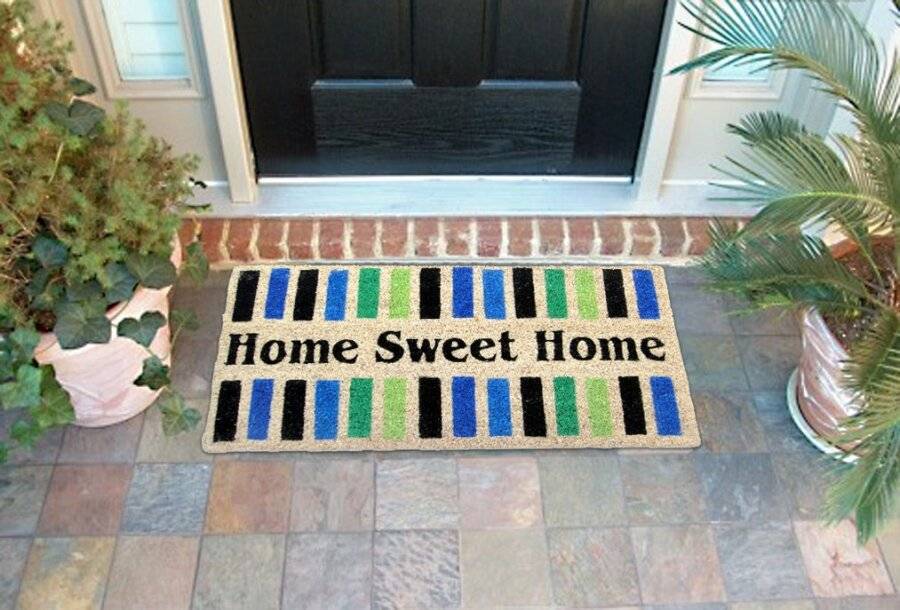 Tough Coir PVC Entrance "Home Sweet Home"  Door Mat