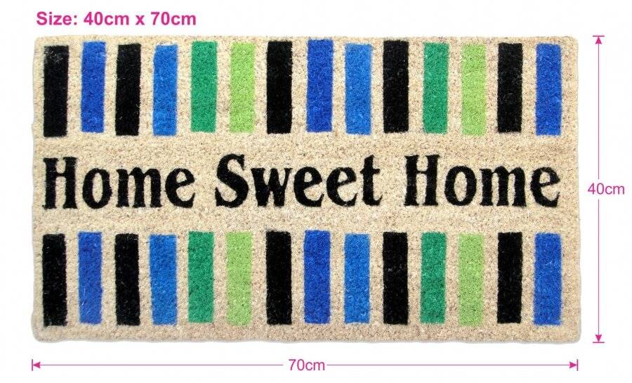 Tough Coir PVC Entrance "Home Sweet Home"  Door Mat