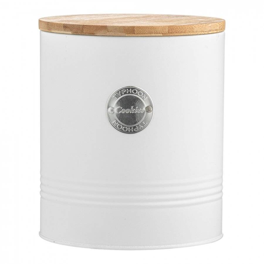 Typhoon Arctic Cookie Storage Jar With Airtight Bamboo Lid, 3.4Litre