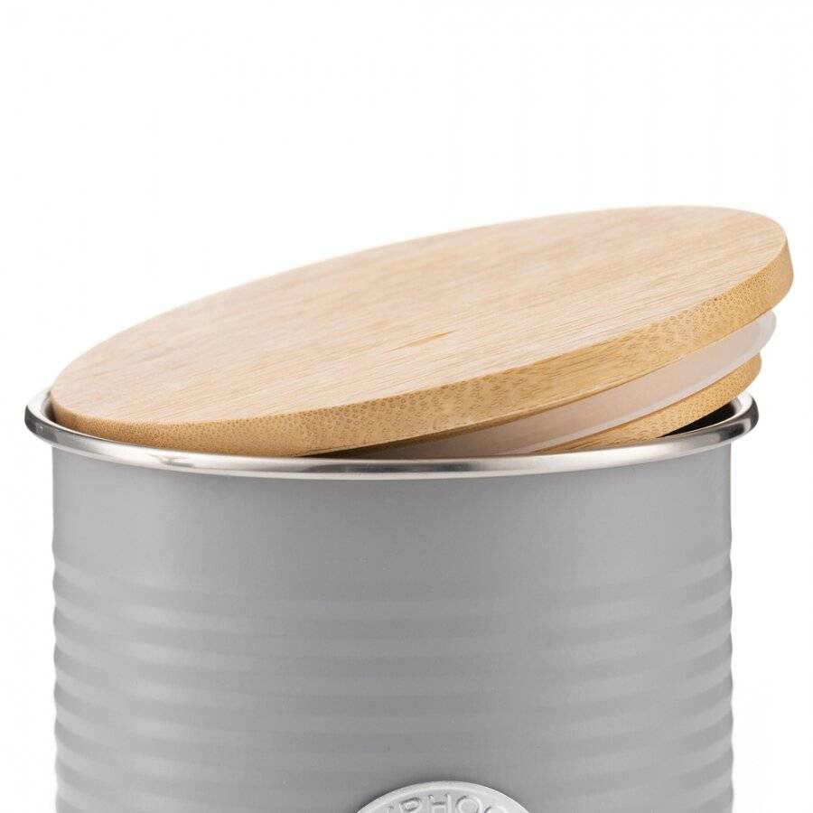 Typhoon Living Tea, Coffee & Sugar Storage Jars With Lid - Grey