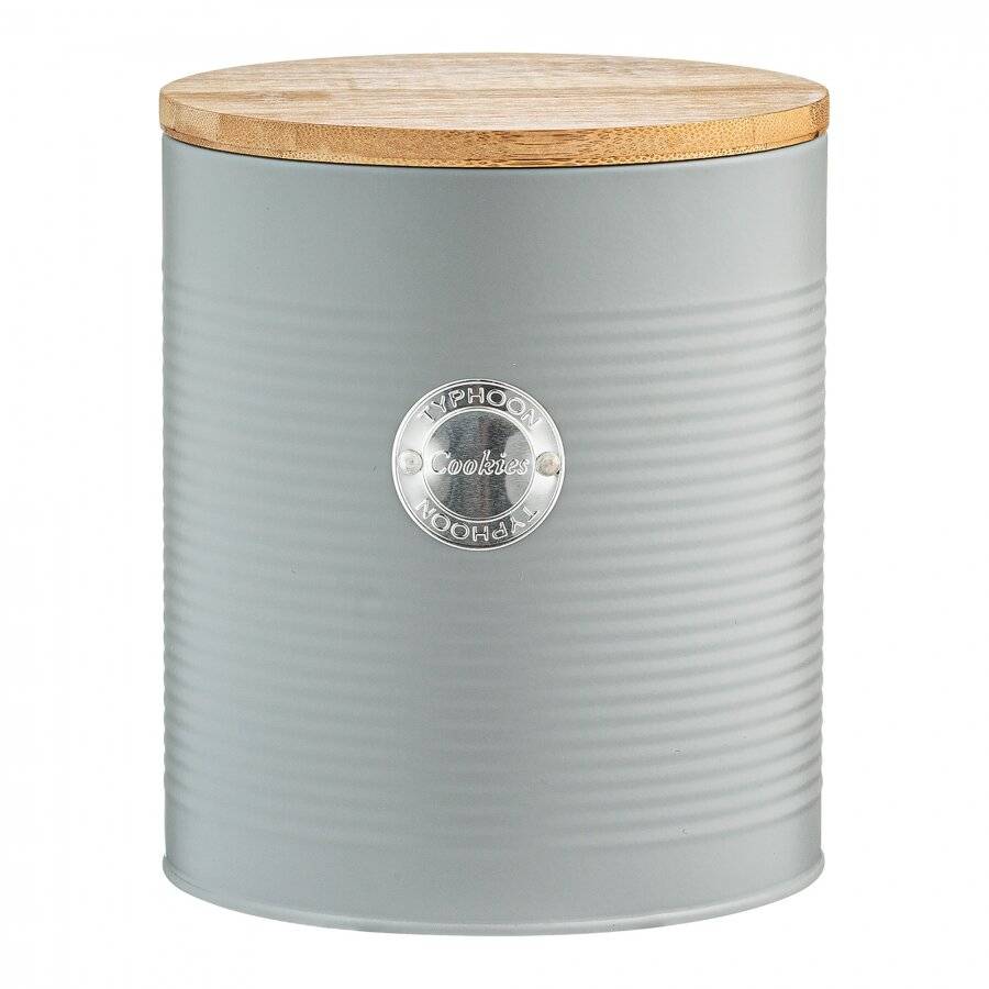 Typhoon Living Airtight Cookie Storage Canister With Lid, Grey