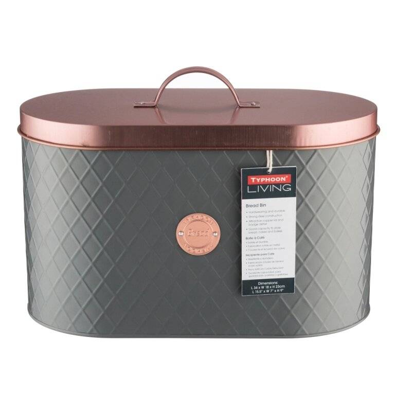Typhoon Living Copper Lid Kitchen Storage Bread Bin