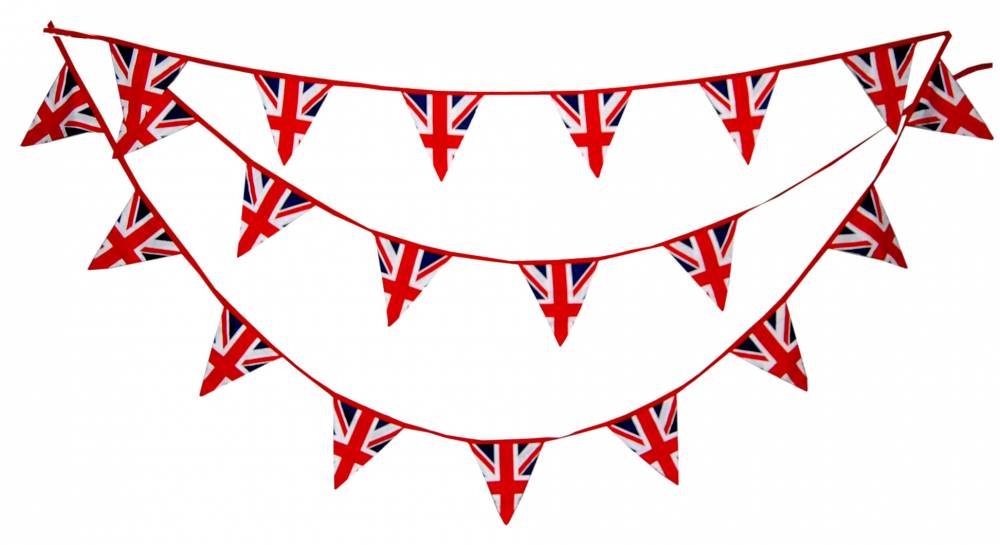 Union Jack Cotton Double Sided Patriotic Festival Decorative Bunting