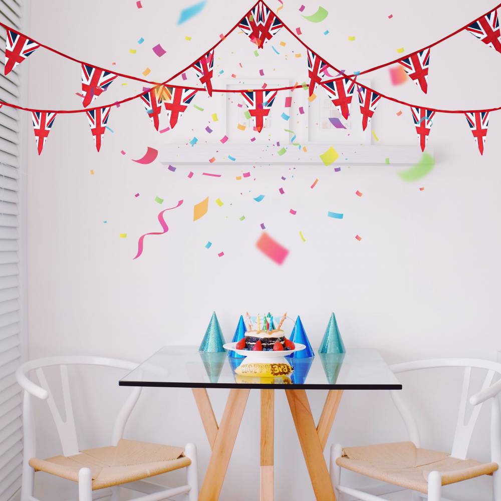 Union Jack Cotton Double Sided Patriotic Festival Decorative Bunting