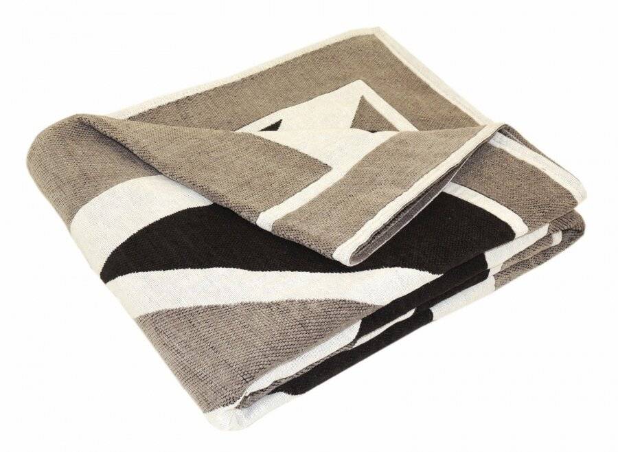 Large Union Jack Throw For, Sofa or Double Bed - Grey, Black & White