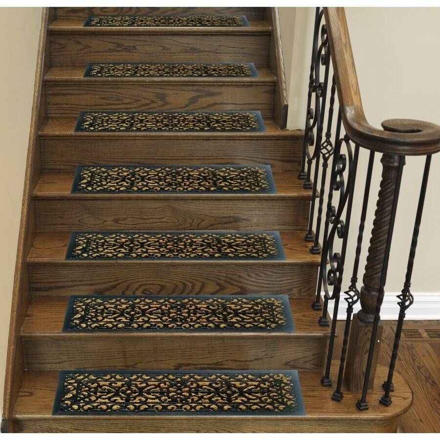Victorian Wrought Iron Effect Non Slip Panama Rubber Step Doormat