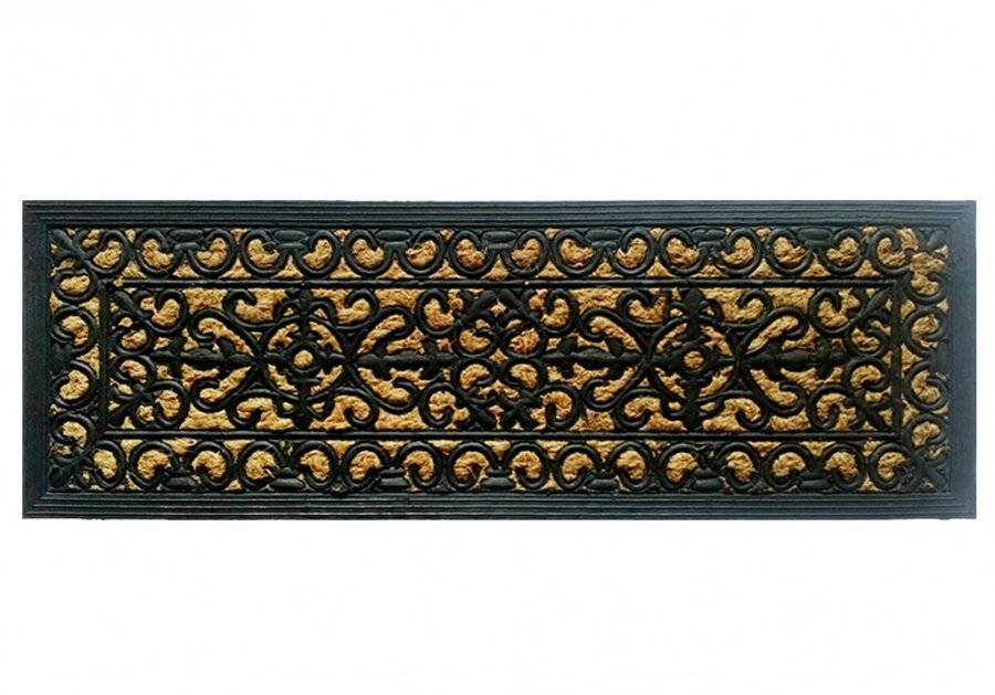 Victorian Wrought Iron Effect Non Slip Panama Rubber Step Doormat