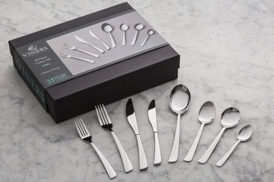 Viners Angel Luxury 58 Piece Cutlery, Flatware Set - Gift Boxed