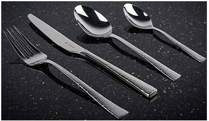 Viners Splendour Hammered effect 24 Pcs Stainless Steel Cutlery set