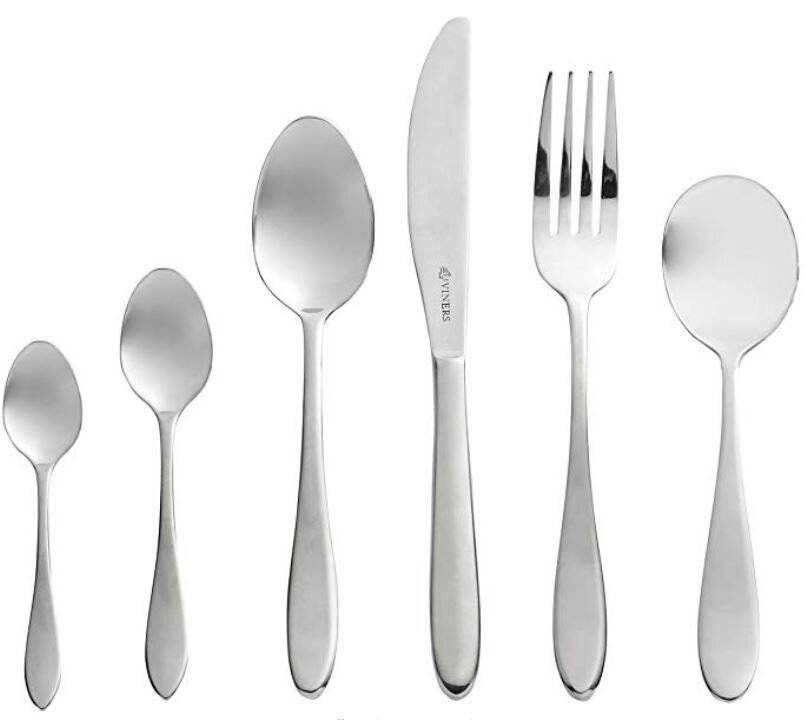 Viners Tabac 16 PCs 18.0 Cutlery Set - 4 Free Tea & Soup Spoons