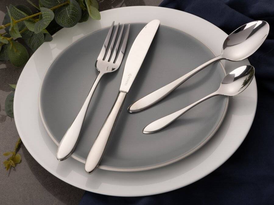 Viners Tabac 16 PCs 18.0 Cutlery Set - 4 Free Tea & Soup Spoons