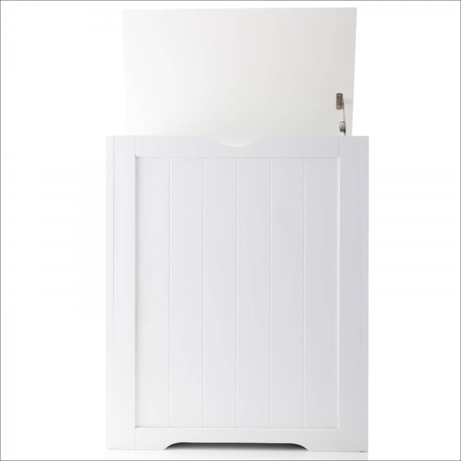 White Shaker Large Laundry Bin Bathroom Storage, 50 x 30 x 60 (H) cm