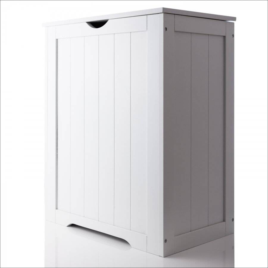 White Shaker Large Laundry Bin Bathroom Storage, 50 x 30 x 60 (H) cm