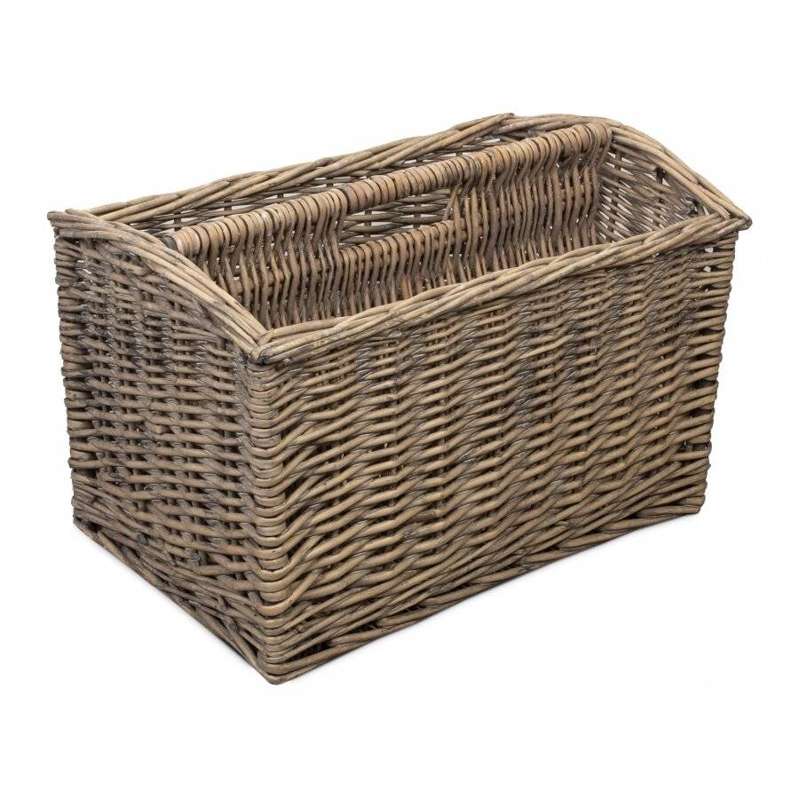 Wicker Magazine, Newspaper Storage Rack Holder Basket Box