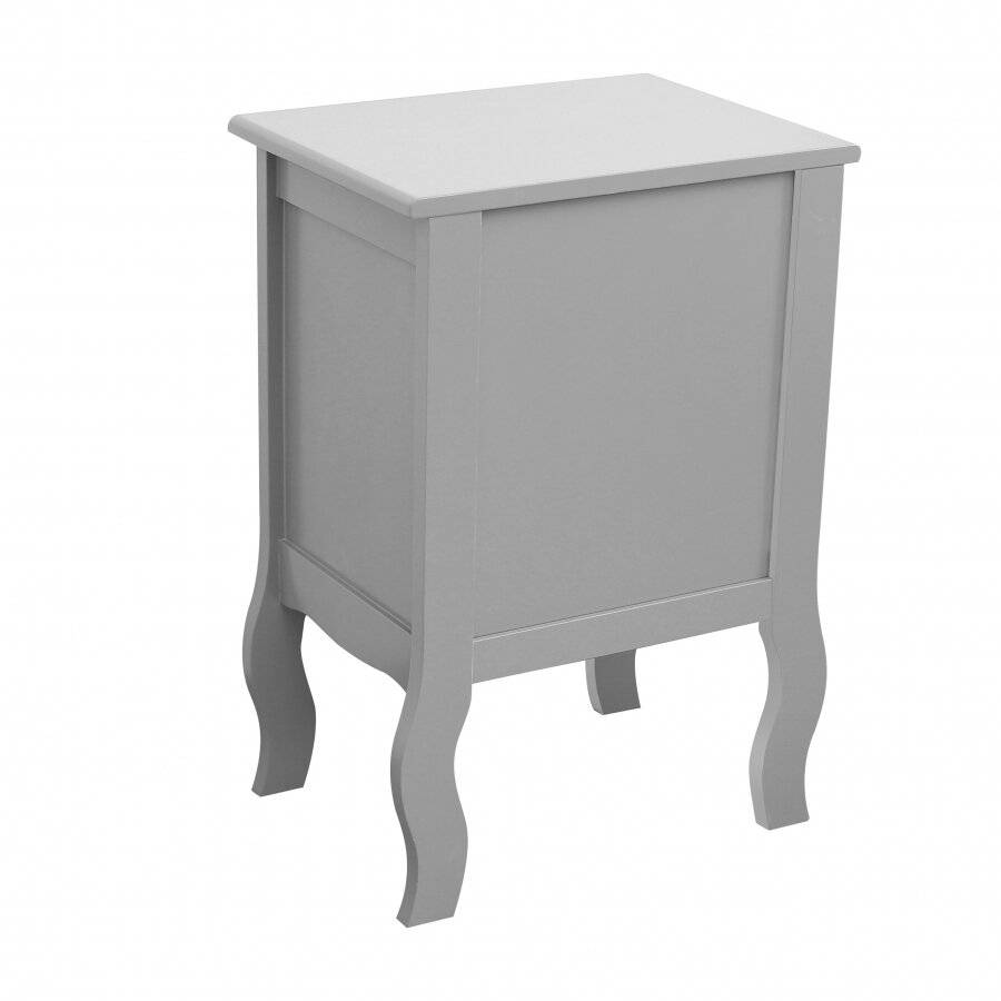 Woodluv 2 Drawer Bedside Cabinet Unit - Grey
