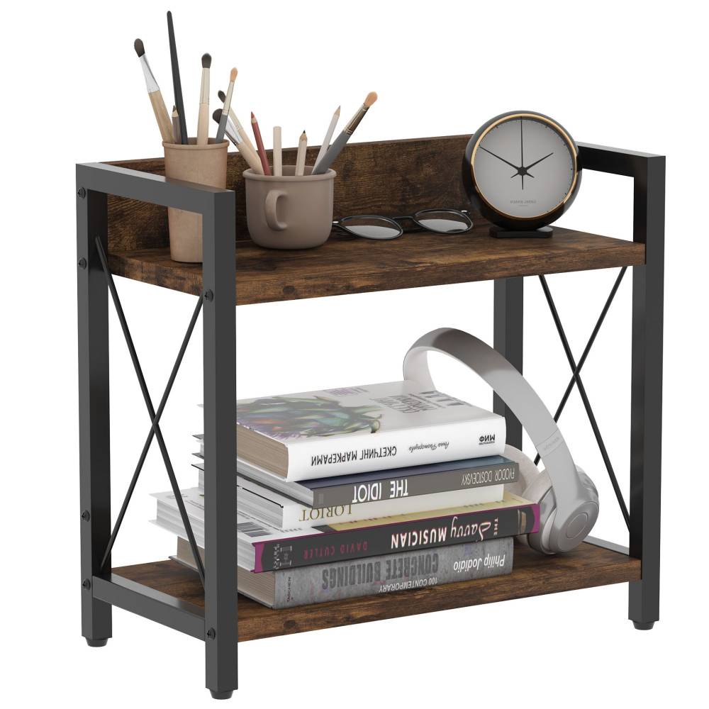 Woodluv 2-Tier Spice Organizer, Tiered Storage Rack for Kitchen Spices