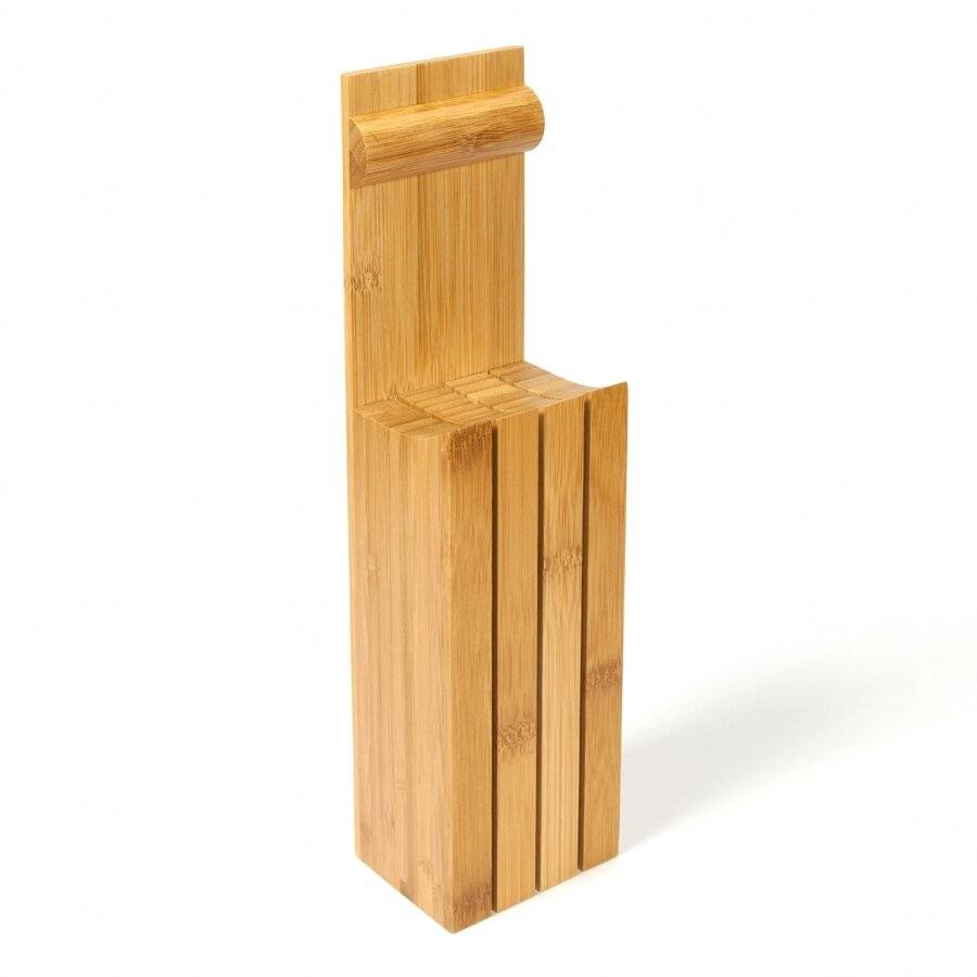 Woodluv 3 Slot Bamboo Knife Holder