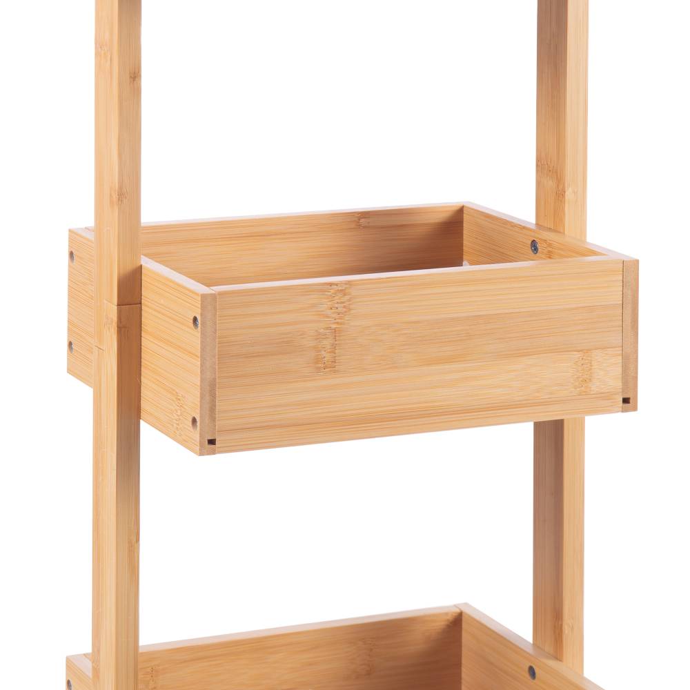 Woodluv 3 Tier Robust Bathroom Storage Caddy - Natural