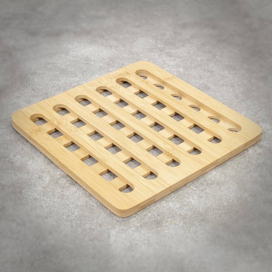 Pack of 4 Heat-Resistant Counter Protector Bamboo Trivet