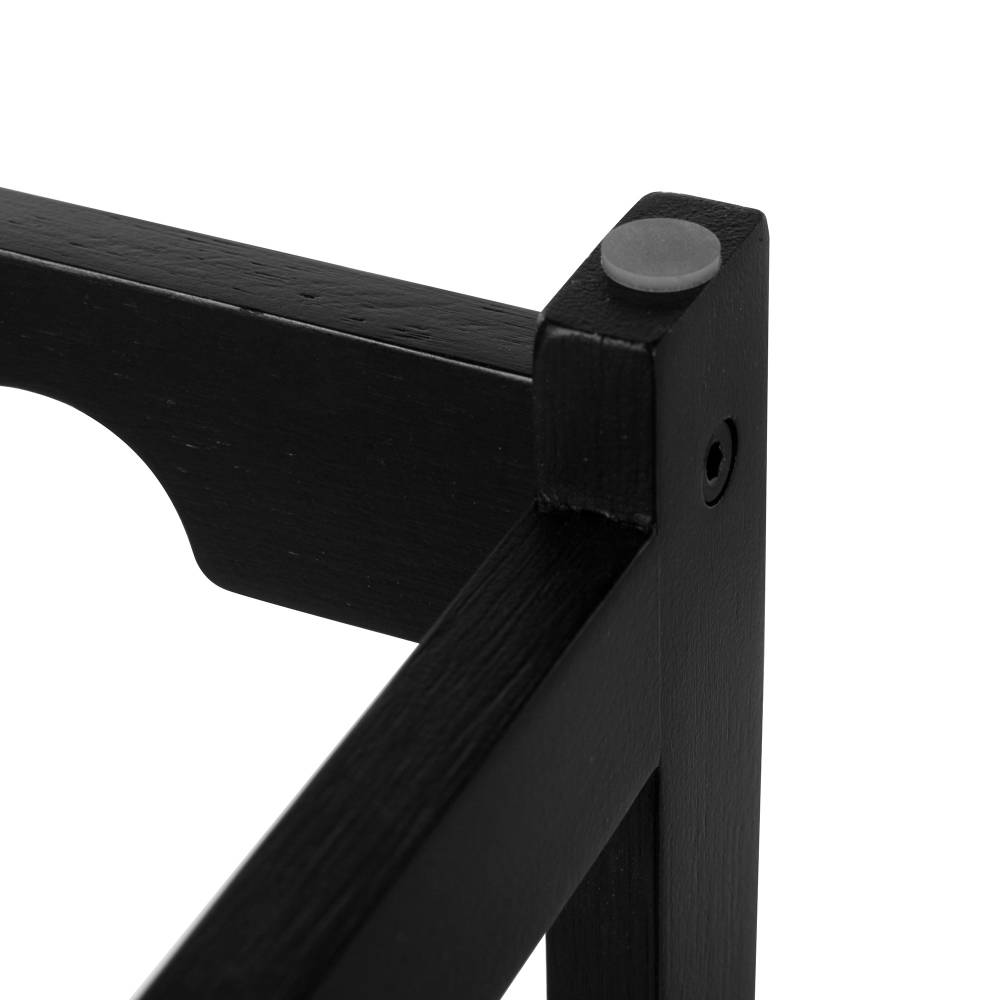 Woodluv 4-Tier Bamboo Wine Rack, Wine Holder, Blk