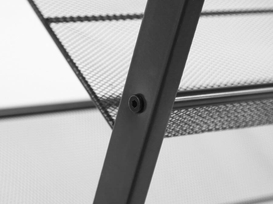 Woodluv Four Tier Stackable Metal Steel Mesh Shoe Rack - Grey