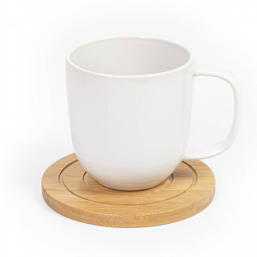 Woodluv 6 Round Coaster Set Holder Pot Holder