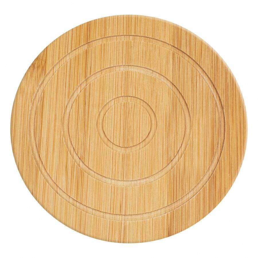 Woodluv 6 Round Coaster Set Holder Pot Holder