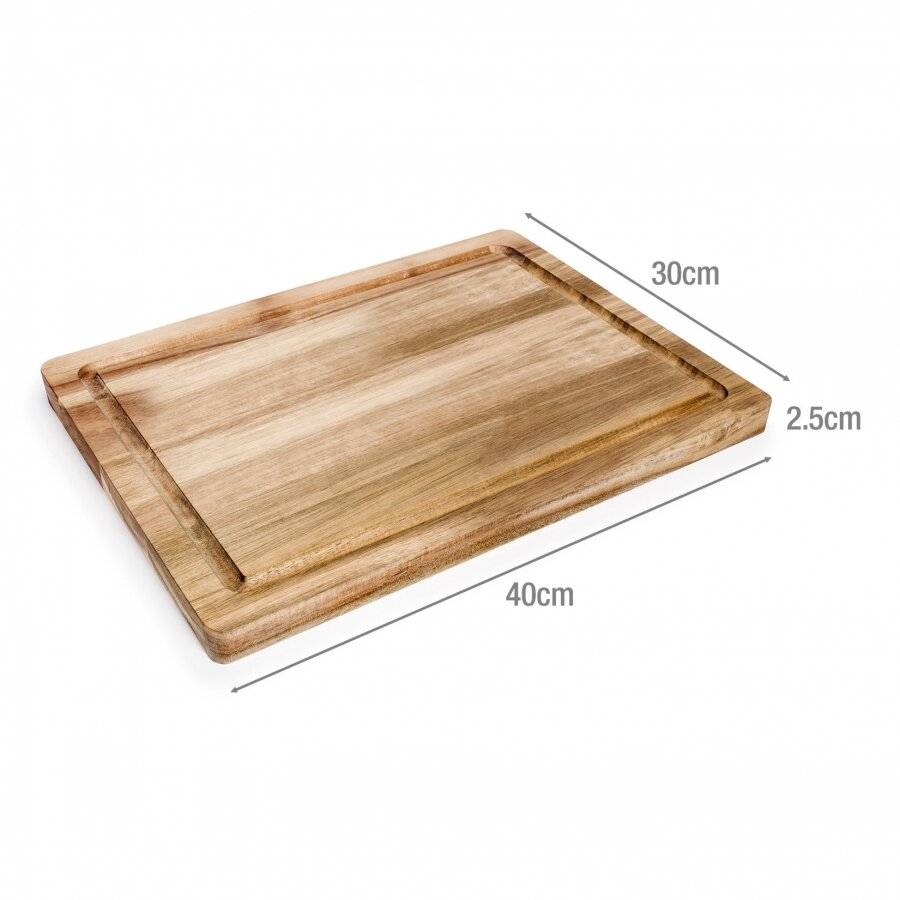 Woodluv Acacia Wood Cutting & Chopping Board With Grooves