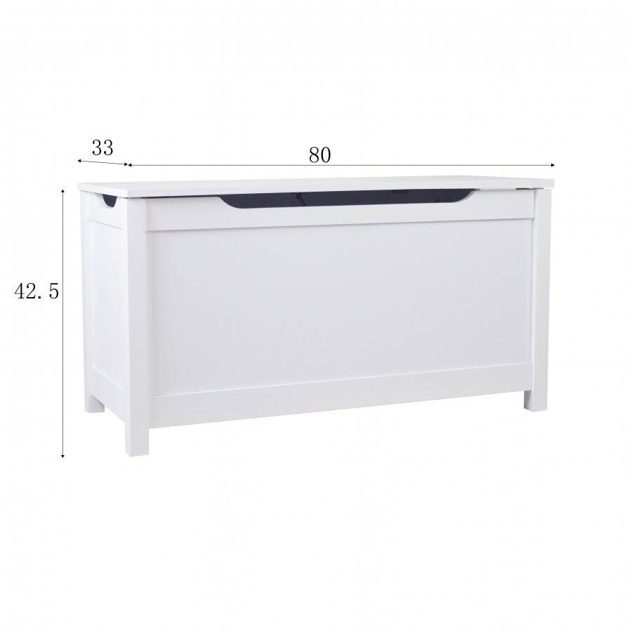 Woodluv Admirable MDF Ottoman Storage Toy Chest - White