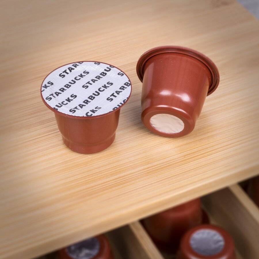 Woodluv Bamboo Coffee Pod and Tea bag Storage Cabinet