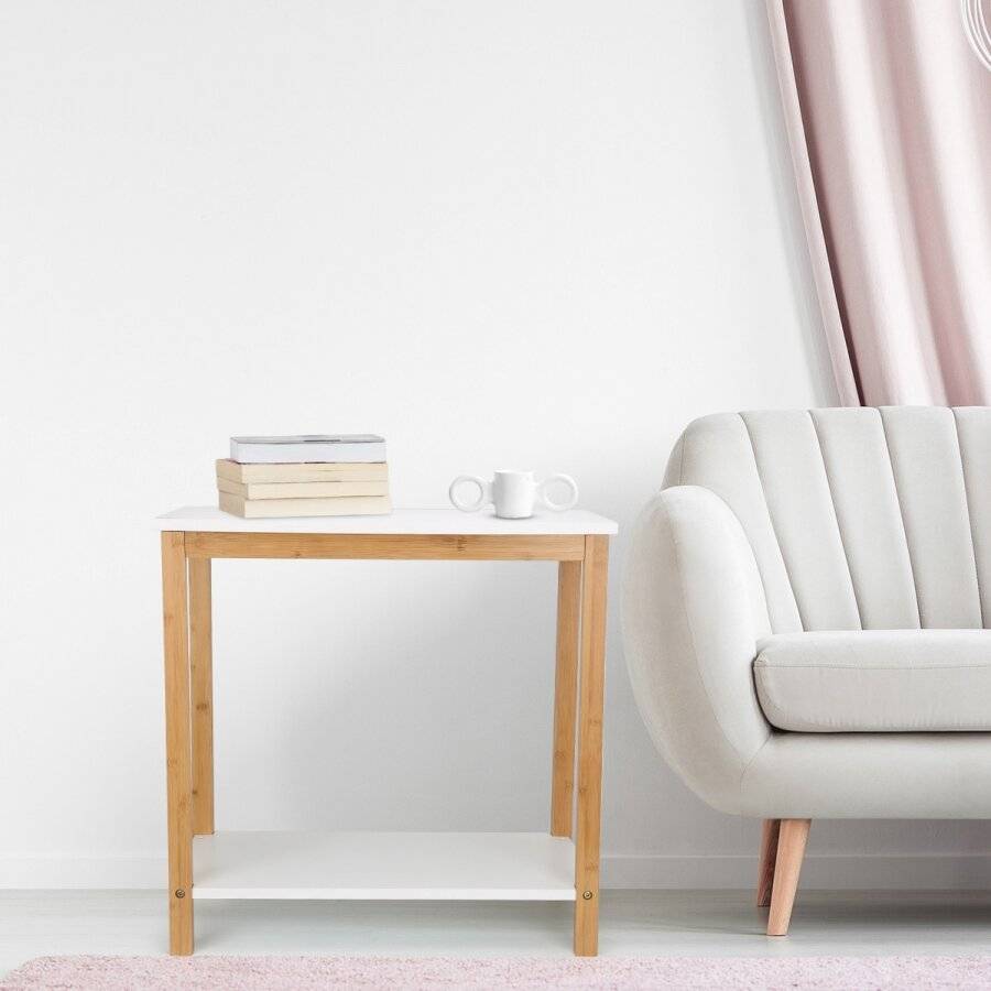 Woodluv Bamboo Console Table, Hall Table For Home or office