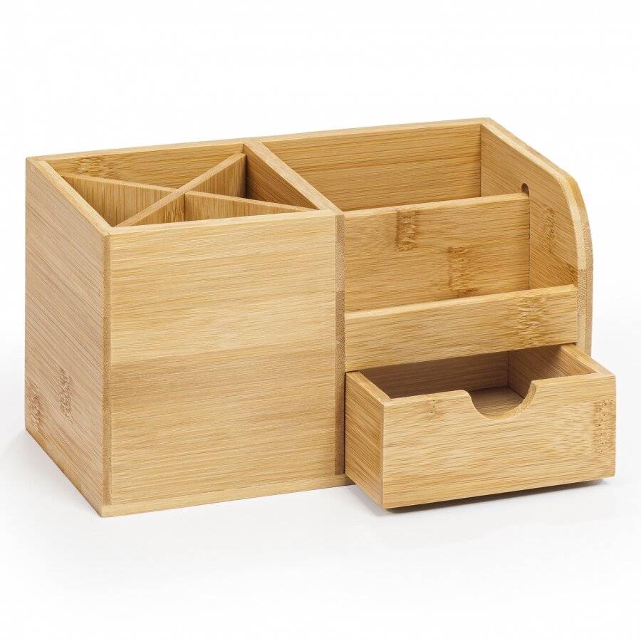 Bamboo Multi Purpose Desk Stationery or Make-up Organizer