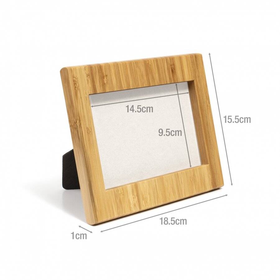 Woodluv Bamboo Photo Frame For Photographs With Rear Stand