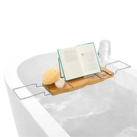 Woodluv  Bamboo Wood Luxury Bathtub Caddy - Expendable