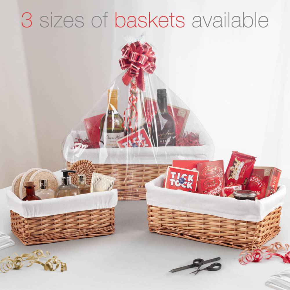 Woodluv Brown Wicker Storage Basket With Removable Lining - Medium